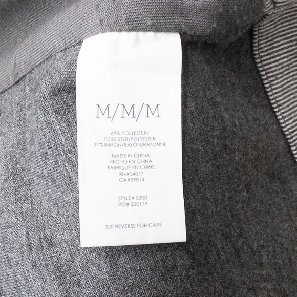 CAbi #5300 Drop Off Jacket Gray Striped Long Sleeve Zip Up Hi-low Medium - Picture 5 of 5